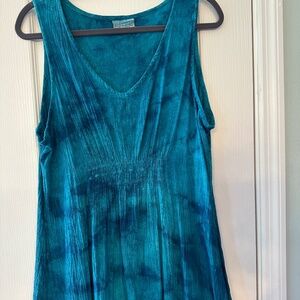 Cottonways Turquoise Tie Dye Dress